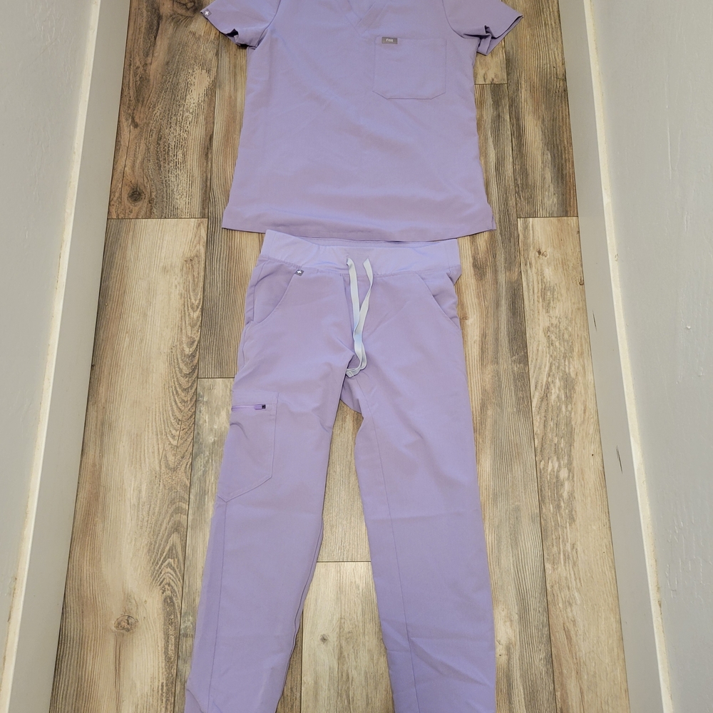 Figs Kids Pajama Set in Lavender